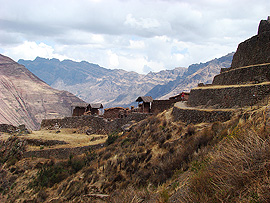 severní ást inckých ruin Pisac